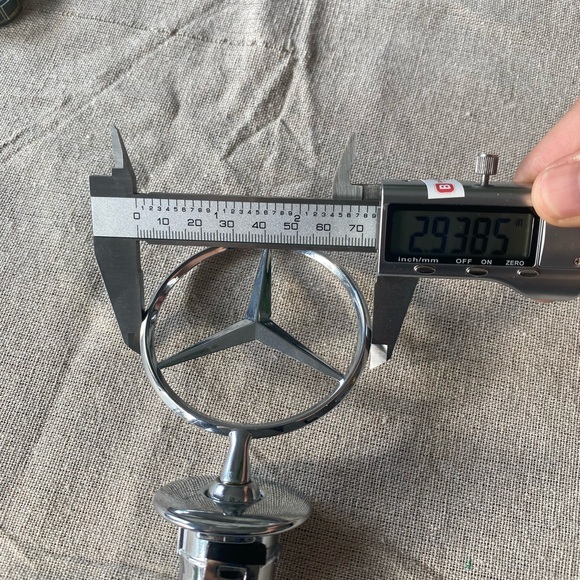 Silver and Blue Hood Star Emblem for Mercedes-Benz - Picture 9 of 10